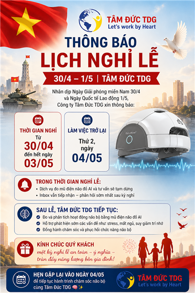 THÔNG BÁO LỊCH NGHỈ LỄ 30/4 – 1/5 | TÂM ĐỨC TDG