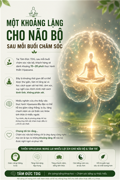​  MỘT KHOẢNG LẶNG CHO NÃO BỘ SAU MỖI BUỔI CHĂM SÓC  ​