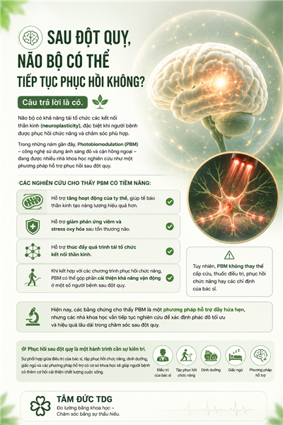 ​  SAU ĐỘT QUỴ, NÃO BỘ CÓ THỂ TIẾP TỤC PHỤC HỒI KHÔNG?  ​