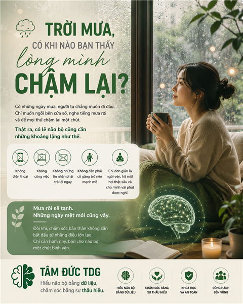 ​  TRỜI MƯA, CÓ KHI NÀO BẠN THẤY LÒNG MÌNH CHẬM LẠI?  ​